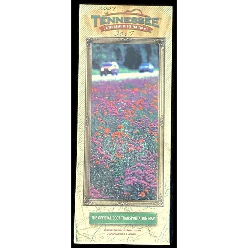 Tennessee State Map 2007 Official Vacation Touring Trip Visitor Guide Interstate